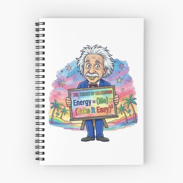 Item preview, Funny Einstein Theory of Relaxation T-Shirt Design designed and sold by ELVIN DESIGNS.