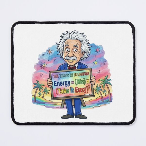 Item preview, Funny Einstein Theory of Relaxation T-Shirt Design designed and sold by ELVIN DESIGNS.