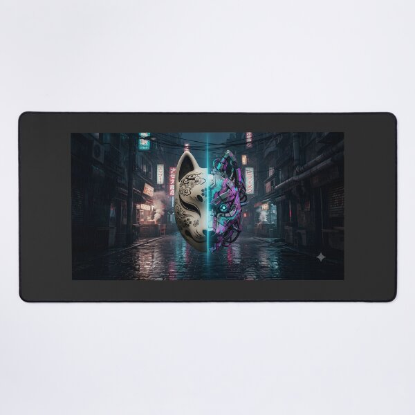 Item preview, Neon Paradox: Cyber-Kitsune in Neo Tokyo Alley designed and sold by Neo Tokio.