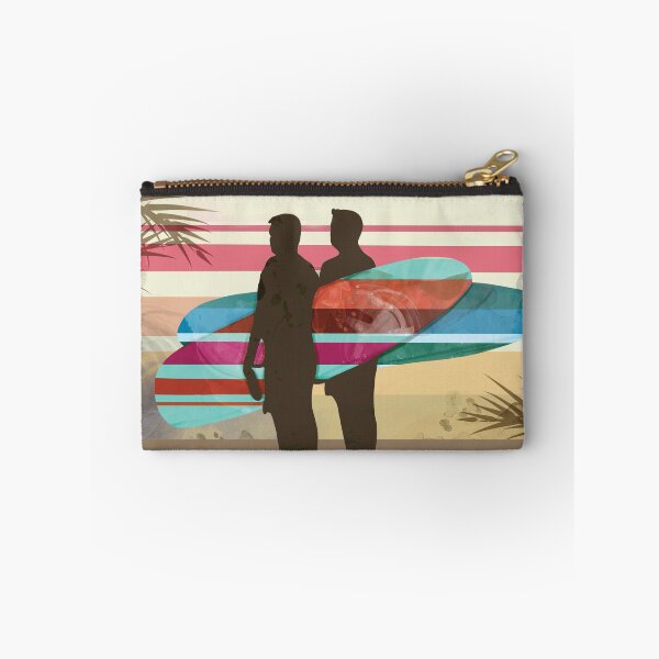 Item preview, Vintage Retro Tropical Surfer Silhouette with Longboards designed and sold by Karin Taylor.