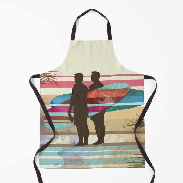 Item preview, Vintage Retro Tropical Surfer Silhouette with Longboards designed and sold by Karin Taylor.
