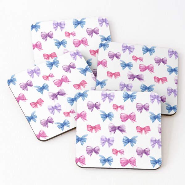 Item preview, Coquette watercolor Bows Pattern In Purple And Pink designed and sold by Zazizu.