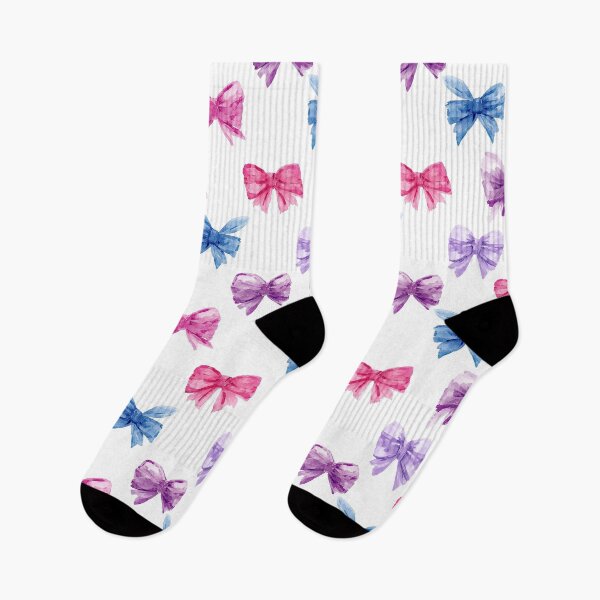 Item preview, Coquette watercolor Bows Pattern In Purple And Pink designed and sold by Zazizu.