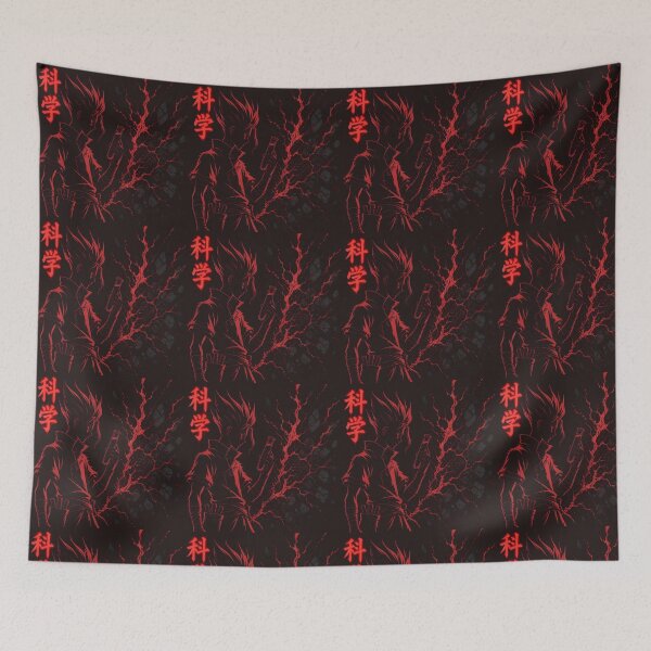 Item preview,  Scientist Silhouette with Intense Red Lightning Ink Splash designed and sold by RoyalEarthstore.