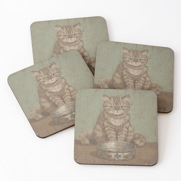Item preview, Kurilian Bobtail Cat Judging the Empty Treat Tin Folk Art designed and sold by PictorialWhimsy.