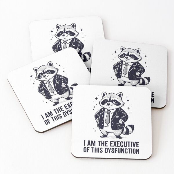 Item preview, Executive of This Dysfunction - Cool Raccoon in a Suit designed and sold by dudelinart.