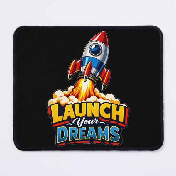 Item preview, Retro Rocket Ship Blasting Off Launch Your Dreams Space Pop Art designed and sold by DeliaDesignsCo.