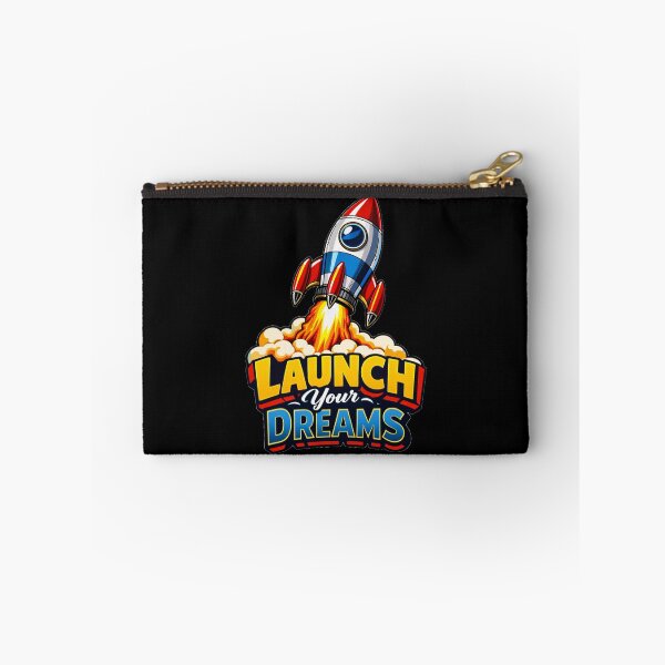 Item preview, Retro Rocket Ship Blasting Off Launch Your Dreams Space Pop Art designed and sold by DeliaDesignsCo.