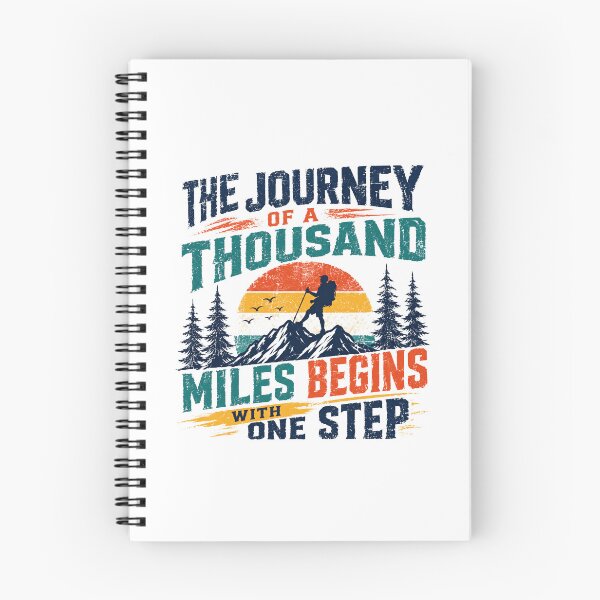 Item preview, The Journey Of A Thousand Miles Begins With One Step Outdoor Hiking Adventure Motivation designed and sold by HumansStuck12.