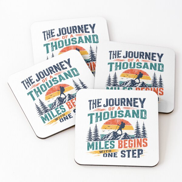 Item preview, The Journey Of A Thousand Miles Begins With One Step Outdoor Hiking Adventure Motivation designed and sold by HumansStuck12.