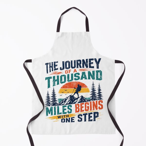 Item preview, The Journey Of A Thousand Miles Begins With One Step Outdoor Hiking Adventure Motivation designed and sold by HumansStuck12.