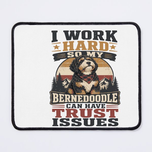 Item preview, bernedoodle club - bernedoodle mom - bernedoodle dad - retro dog shirt - vintage varsity dog designed and sold by JansenGS.