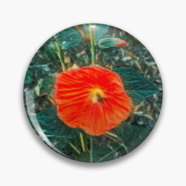 Item preview, Impressionist Burnt Orange Hollyhock Moody Garden designed and sold by BalkanBloom.
