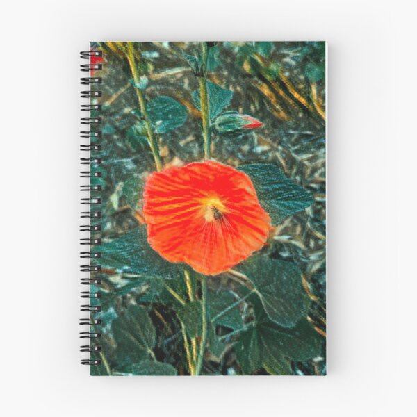 Item preview, Impressionist Burnt Orange Hollyhock Moody Garden designed and sold by BalkanBloom.