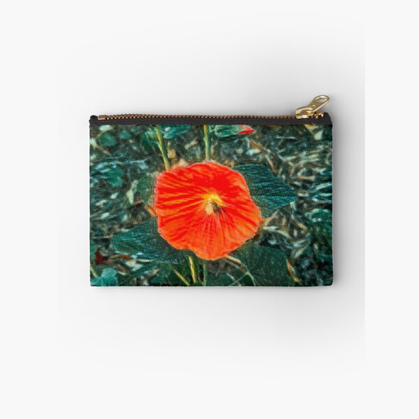Item preview, Impressionist Burnt Orange Hollyhock Moody Garden designed and sold by BalkanBloom.
