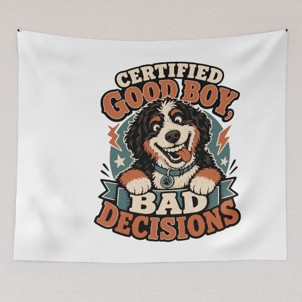 Item preview, bernedoodle club - bernedoodle mom - bernedoodle dad - retro dog shirt - vintage varsity dog designed and sold by JansenGS.