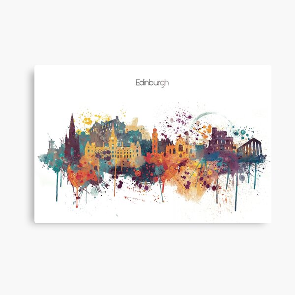 Item preview, Edinburgh Watercolour Skyline designed and sold by DimDom.