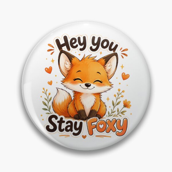 Item preview, Hey You, Stay Foxy | Cute Kawaii Fox Cartoon Sticker | Adorable Woodland Animal Gift designed and sold by CRAZZYDOODLES.