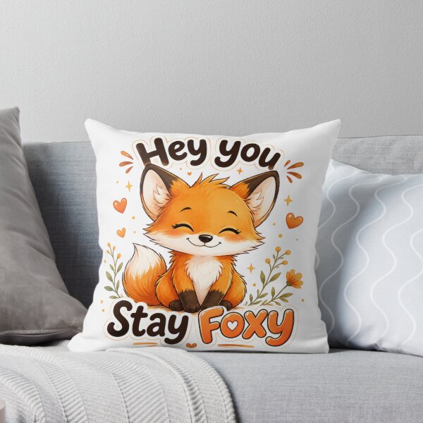 Item preview, Hey You, Stay Foxy | Cute Kawaii Fox Cartoon Sticker | Adorable Woodland Animal Gift designed and sold by CRAZZYDOODLES.