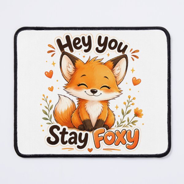 Item preview, Hey You, Stay Foxy | Cute Kawaii Fox Cartoon Sticker | Adorable Woodland Animal Gift designed and sold by CRAZZYDOODLES.