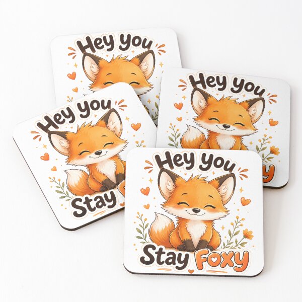 Item preview, Hey You, Stay Foxy | Cute Kawaii Fox Cartoon Sticker | Adorable Woodland Animal Gift designed and sold by CRAZZYDOODLES.