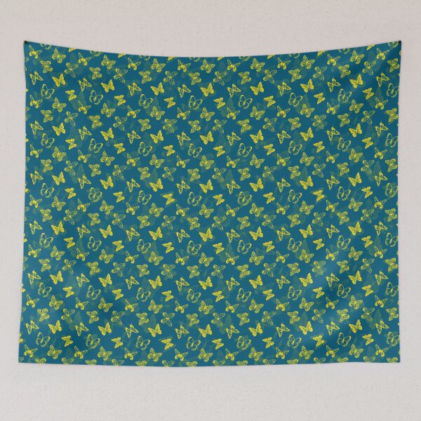 Item preview, Blue and Yellow Butterfly Pattern Design designed and sold by PatternTitan.