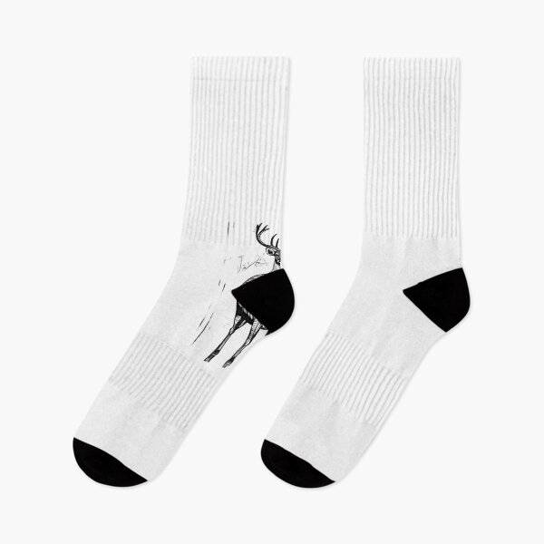 Item preview, Majestic Stag in the Forest – Intricate Black and White Wildlife Line Art designed and sold by Artisan Finds Online.
