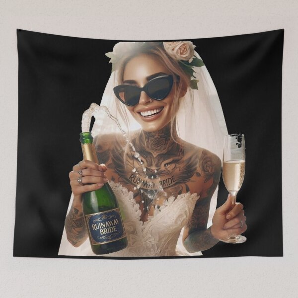 Item preview, Gothic Bachelorette Party Bubbly Flute designed and sold by Voodoo Store Paranormal Collections.
