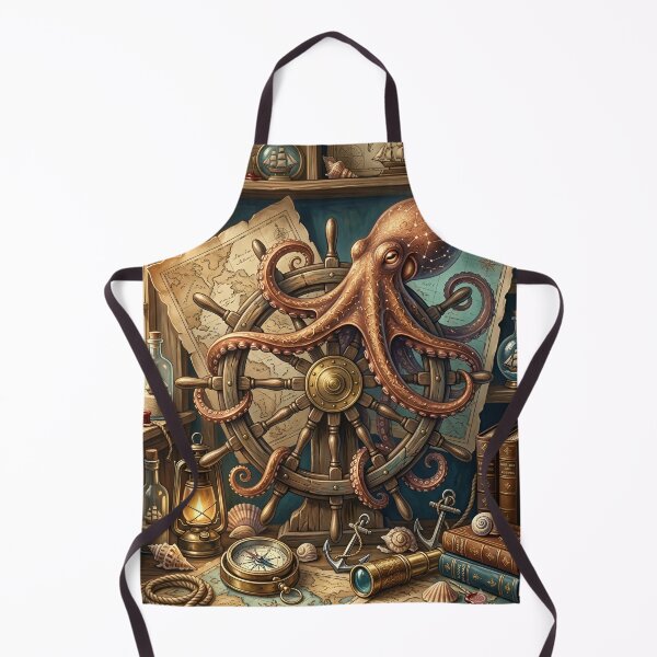 Item preview, Vintage Nautical Octopus Classic Maritime Ocean Wall Art Retro Sea Creature Illustration designed and sold by ZyxDes.