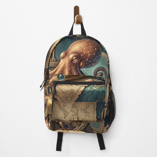 Artikelvorschau, Vintage-Nautik-Oktopus, klassische maritime Wandkunst, Retro-Meerestier-Illustration entworfen und verkauft von ZyxDes.