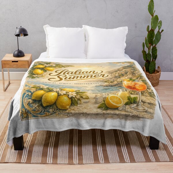 Item preview, Italian Summer Amalfi Coast Aesthetic Lemon Spritz Vintage Travel Poster Art designed and sold by MartBook.