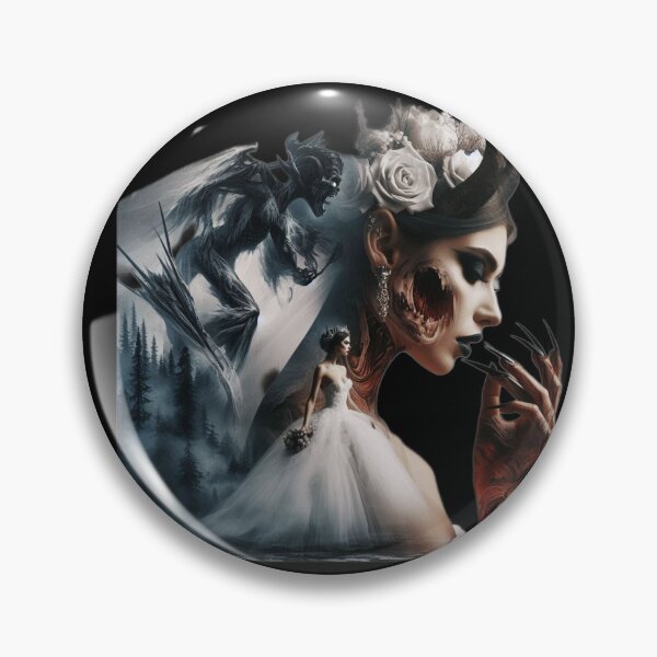 Item preview, Gothic Bride Nightmare Double Exposure Horror Art designed and sold by LujziWorld.