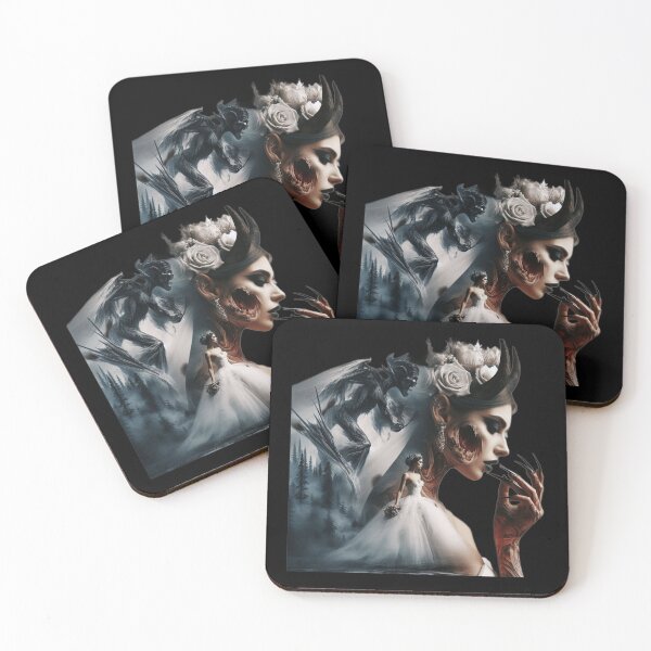 Item preview, Gothic Bride Nightmare Double Exposure Horror Art designed and sold by LujziWorld.