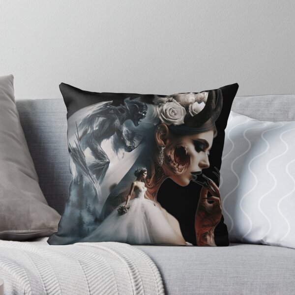 Item preview, Gothic Bride Nightmare Double Exposure Horror Art designed and sold by LujziWorld.
