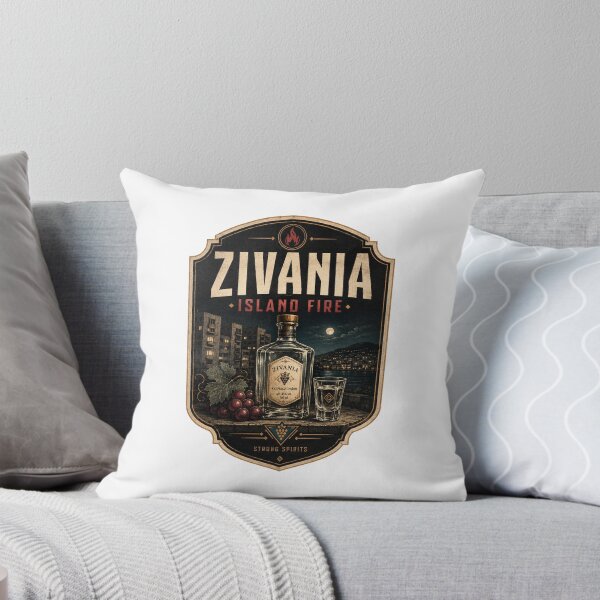 Item preview, Zivania Island Fire Eastern Mediterranean Strong Spirits Retro Badge designed and sold by Soft Panic Studio.