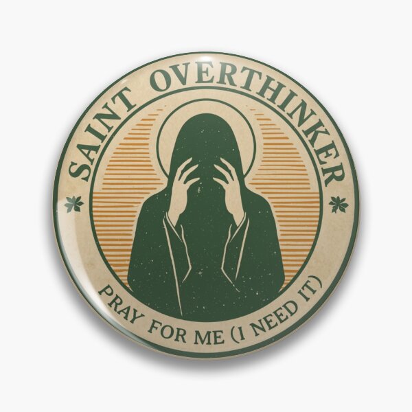 Item preview, Saint Overthinker T-Shirt - Vintage Academic Style Aesthetic, Funny Anxiety Shirt, Retro Comfort Colors Tee, Mental Health Humor designed and sold by NikaRka.