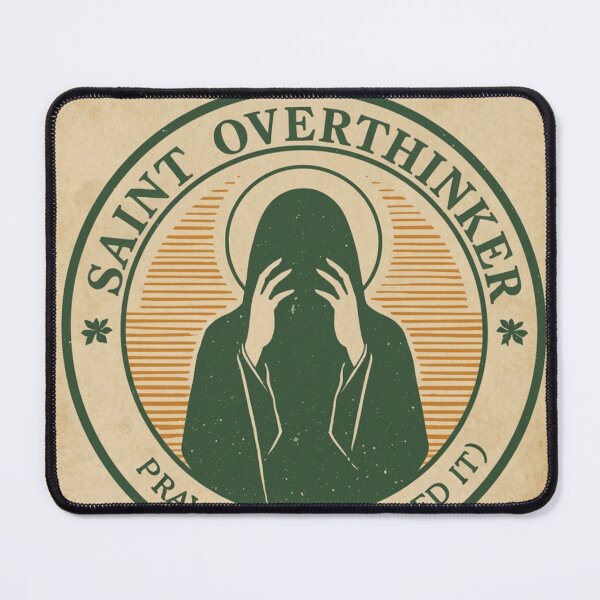 Item preview, Saint Overthinker T-Shirt - Vintage Academic Style Aesthetic, Funny Anxiety Shirt, Retro Comfort Colors Tee, Mental Health Humor designed and sold by NikaRka.