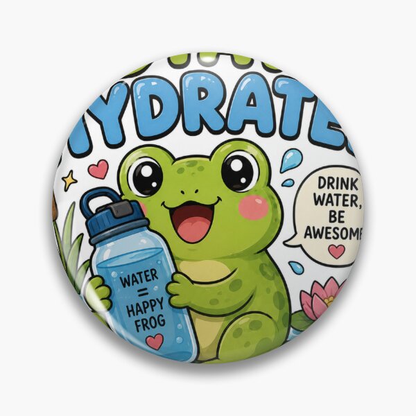 Item preview, Stay Hydrated Cute Frog  designed and sold by BrainBuckets.