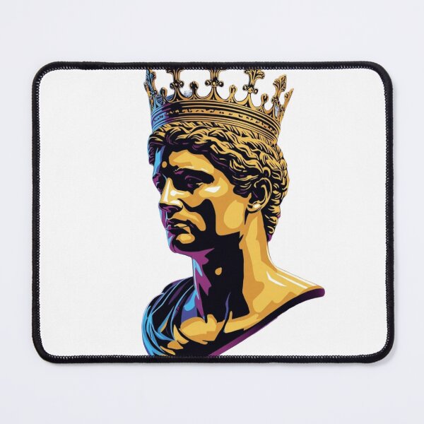 Item preview, Golden Crown Roman Emperor Greek Statue Pop Art designed and sold by Ankushpc.