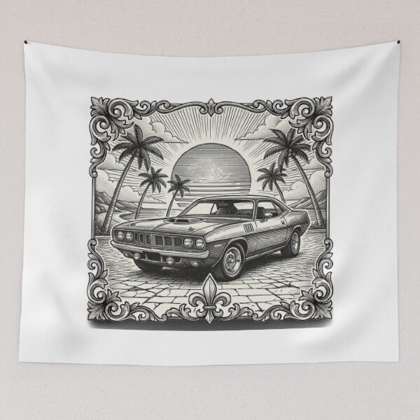 Item preview, Vintage Muscle Car T-Shirt | Classic American Car | Retro Engraved Automotive Art designed and sold by Faisal  Shah.