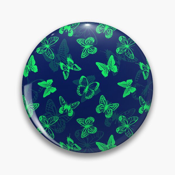 Item preview, Green On Blue Butterfly Pattern Design designed and sold by PatternTitan.