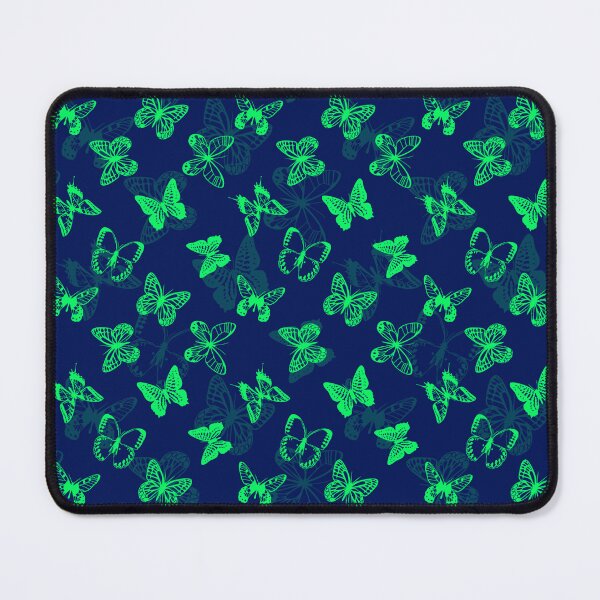 Item preview, Green On Blue Butterfly Pattern Design designed and sold by PatternTitan.