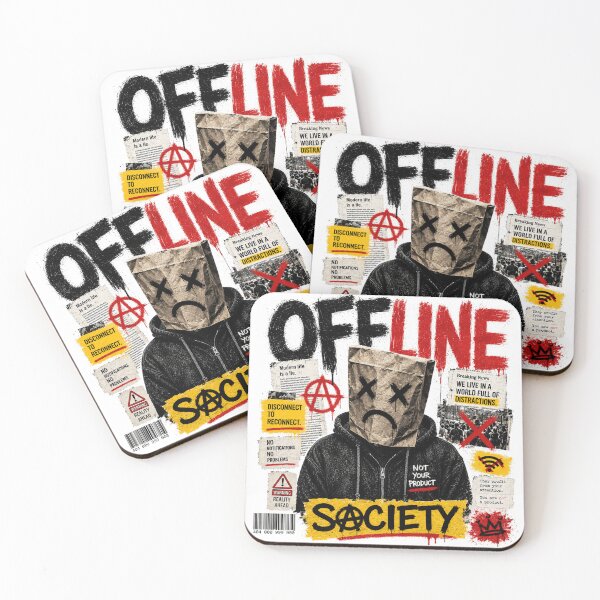 Aperçu de l'œuvre Déclaration anti-médias sociaux « Déconnecter pour se reconnecter » créée et vendue par the-dovlat.