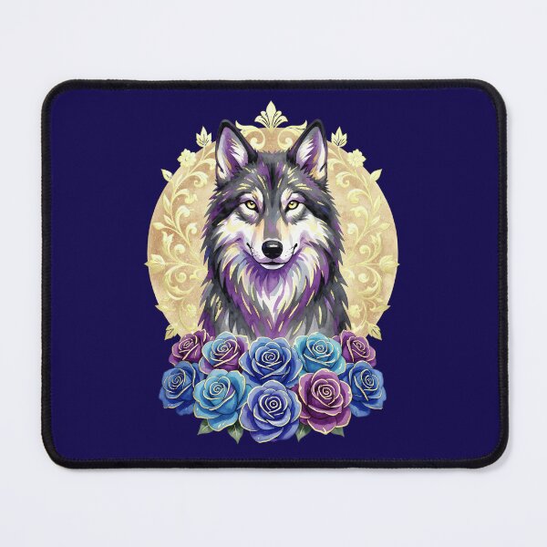 Item preview, Celestial Wolf & Moon Roses | Witchy Watercolor Floral designed and sold by Starlett Designs.