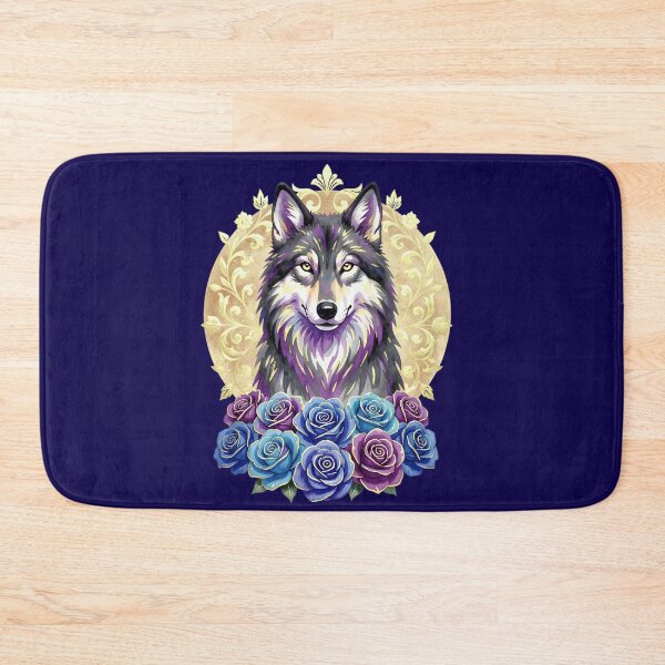 Item preview, Celestial Wolf & Moon Roses | Witchy Watercolor Floral designed and sold by Starlett Designs.