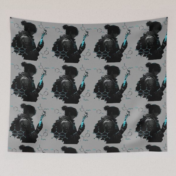 Item preview,  Organic Chemist Sketch with Molecular Formulas and Blue Glow designed and sold by RoyalEarthstore.