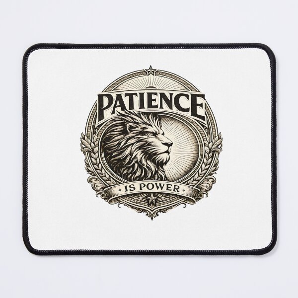 Item preview, Patience Is Power Vintage Lion Emblem designed and sold by Presshue.