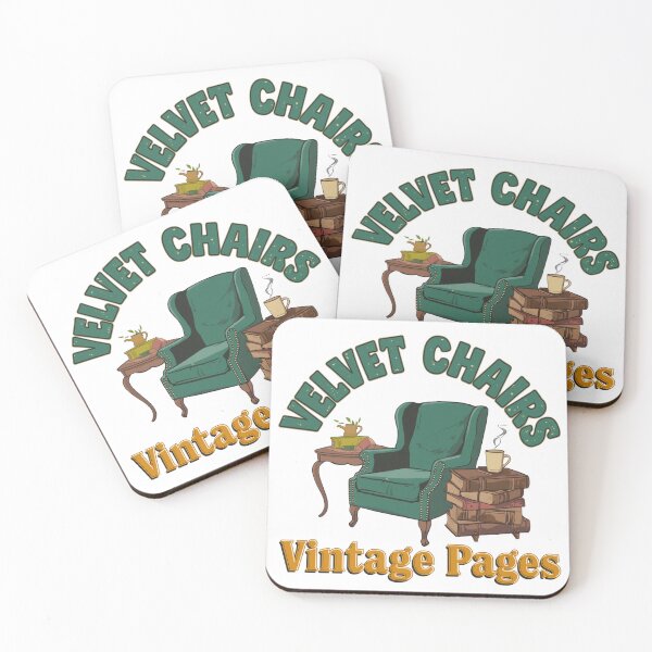 Item preview, Vintage Velvet Chair Books Coffee Aesthetic designed and sold by Coffread.
