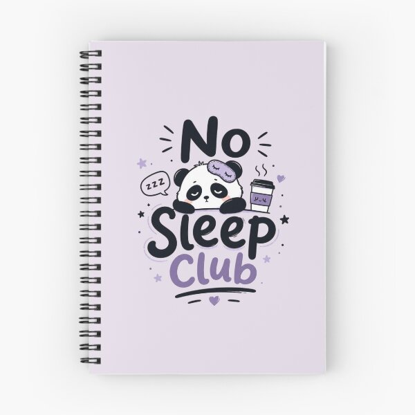 Item preview, No Sleep Club Cute Kawaii Sleepy Panda Coffee Typography | Funny Insomnia Quote Sticker designed and sold by Sanika arts .
