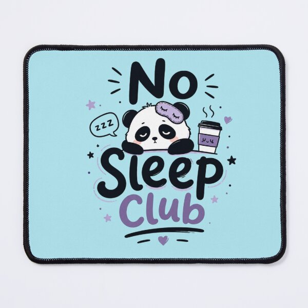Item preview, No Sleep Club Cute Kawaii Sleepy Panda Coffee Typography | Funny Insomnia Quote Sticker designed and sold by Sanika arts .